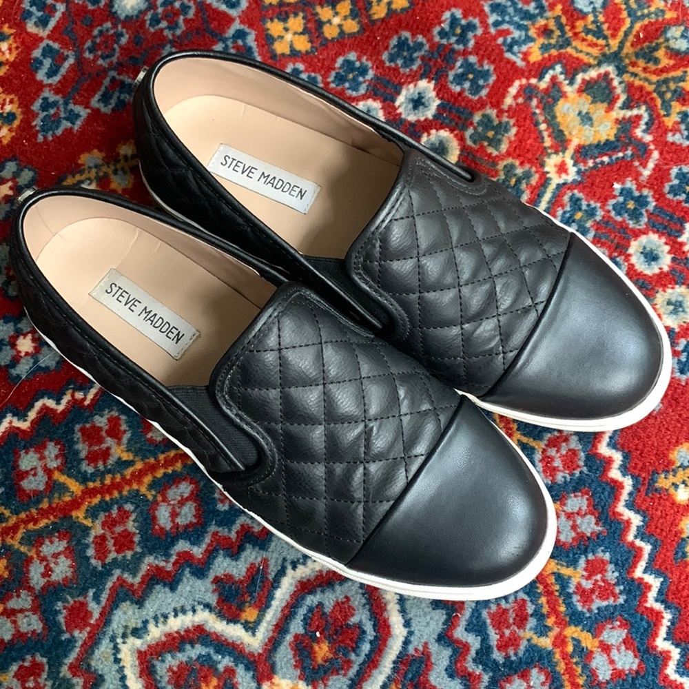 STEVE MADDEN ZAANDER BLACK SNEAKERS